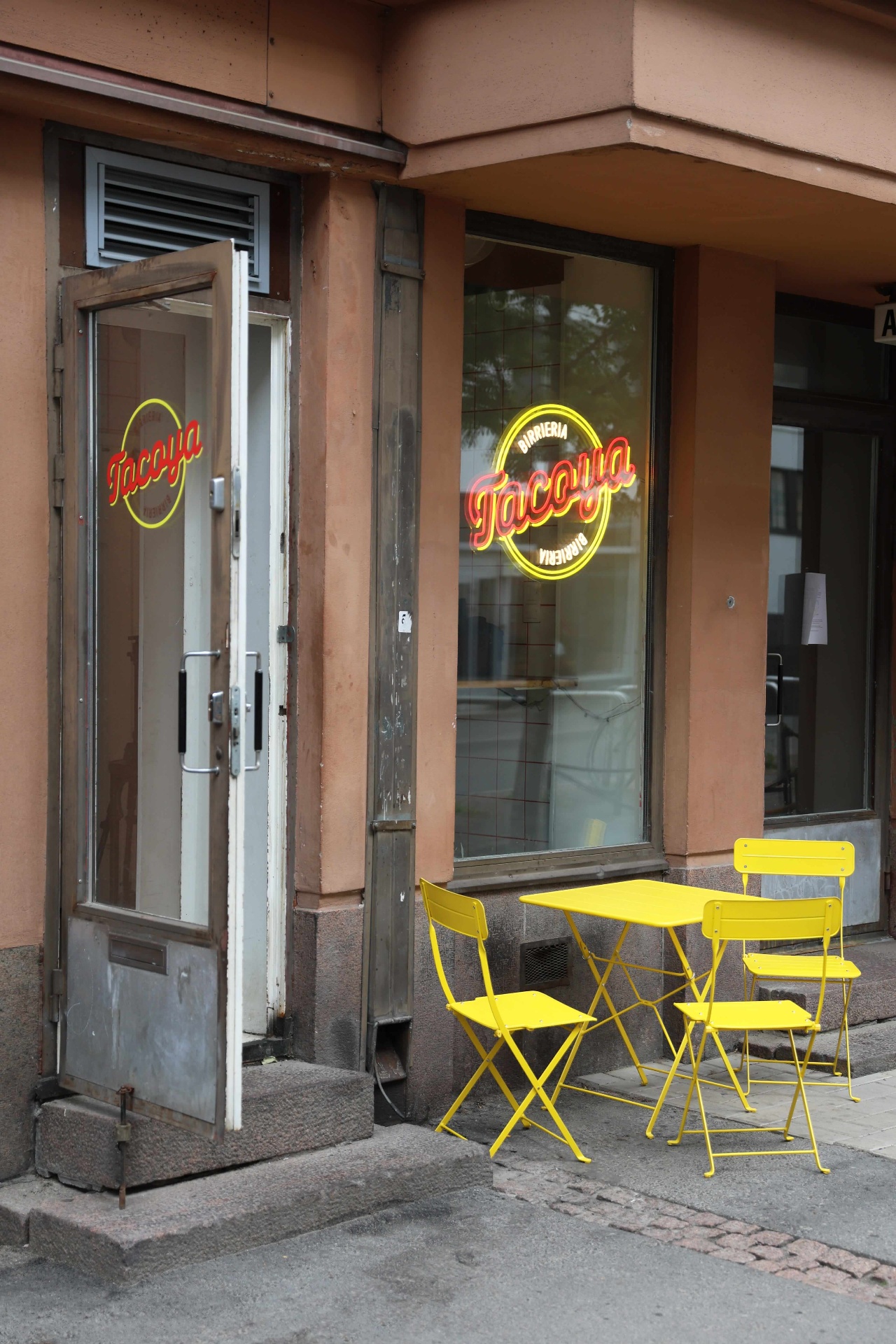 Open door on the corner